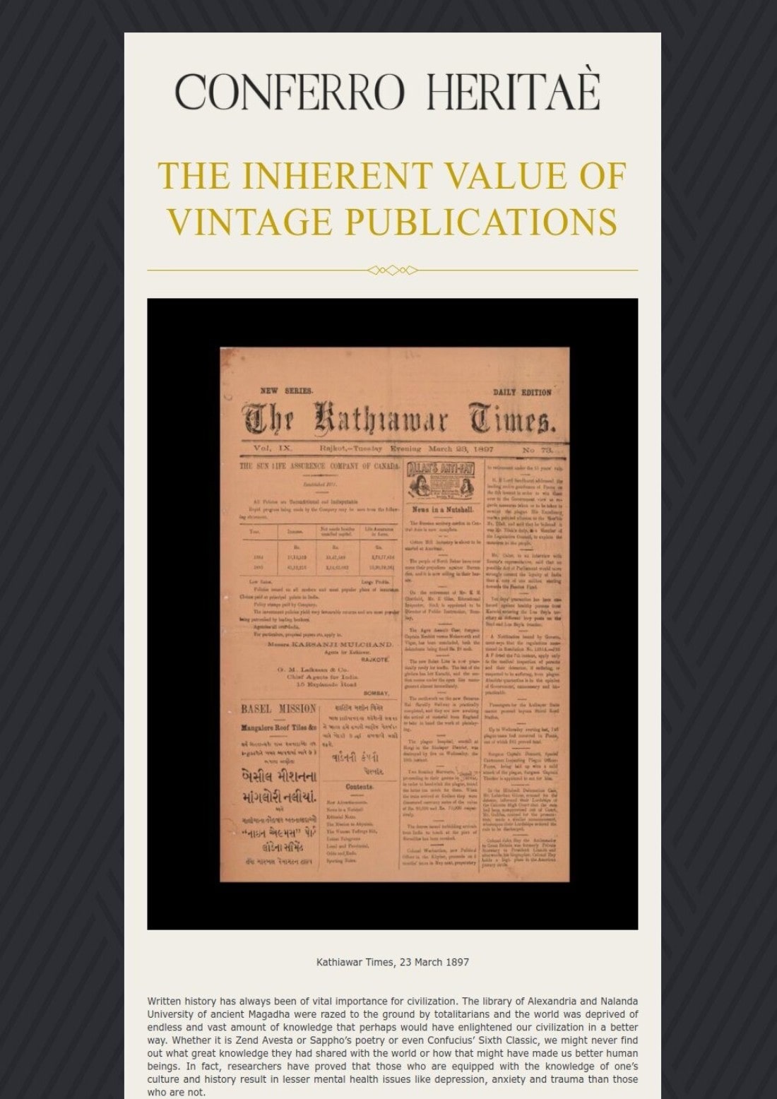 Kathiawar Times, 23 March 1897